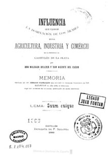 Influencia que ejerció la dominación de los árabes en la agricultura, industria y comercio de la provincia de Castellón de la Plana.
