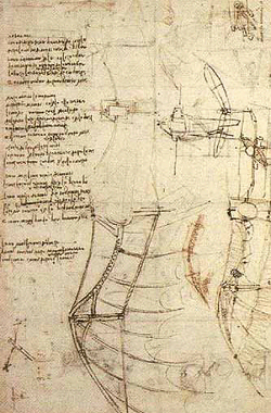 Codice Atlántico I, II y III - Leonardo da Vinci - Detalle